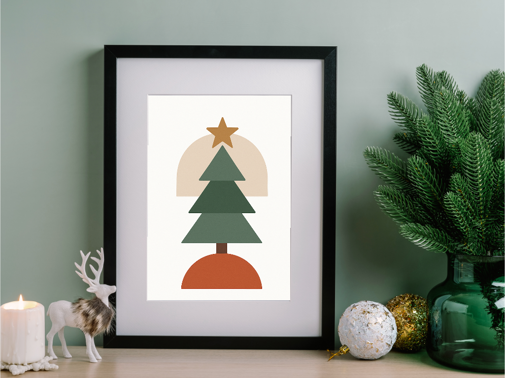 Quadros decorativos Natal minimalista
