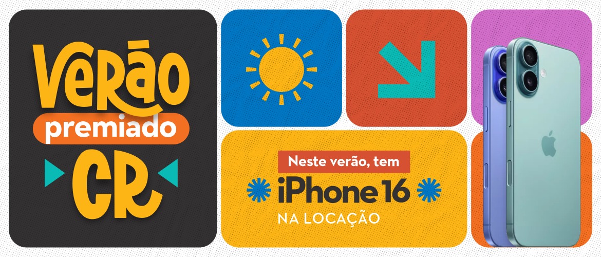 Verão Premiado CR - Neste verão, tem iPhone 16 na locação